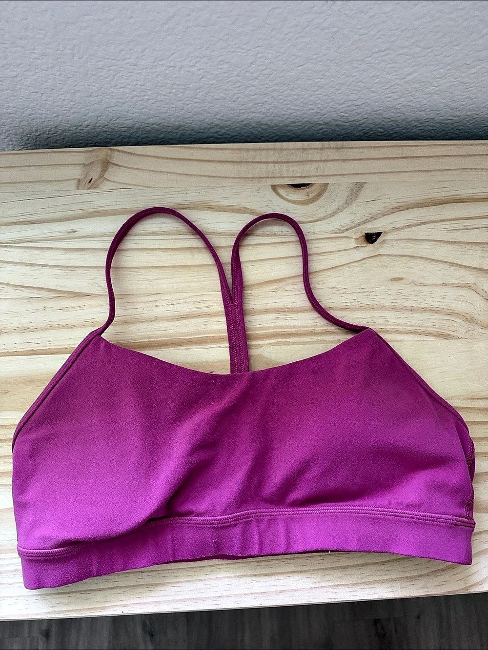 Lululemon Flow Y Bra in pink size 10